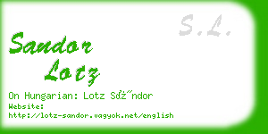 sandor lotz business card